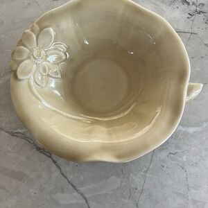 Rookwood 1945 Vintage Art Pottery White Lotus Ceramic Flower Bowl 2875
